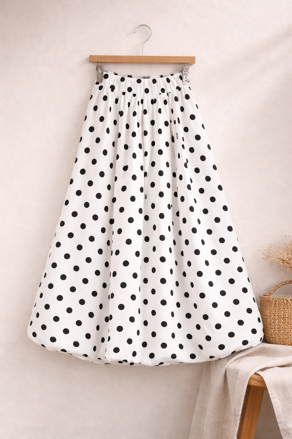 The Blanc Dot Bubble Skirt