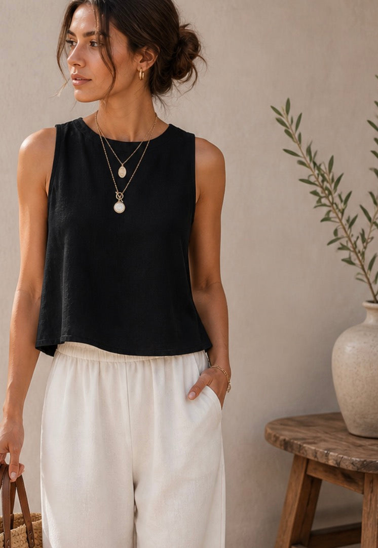 The Amalfi Linen Tank