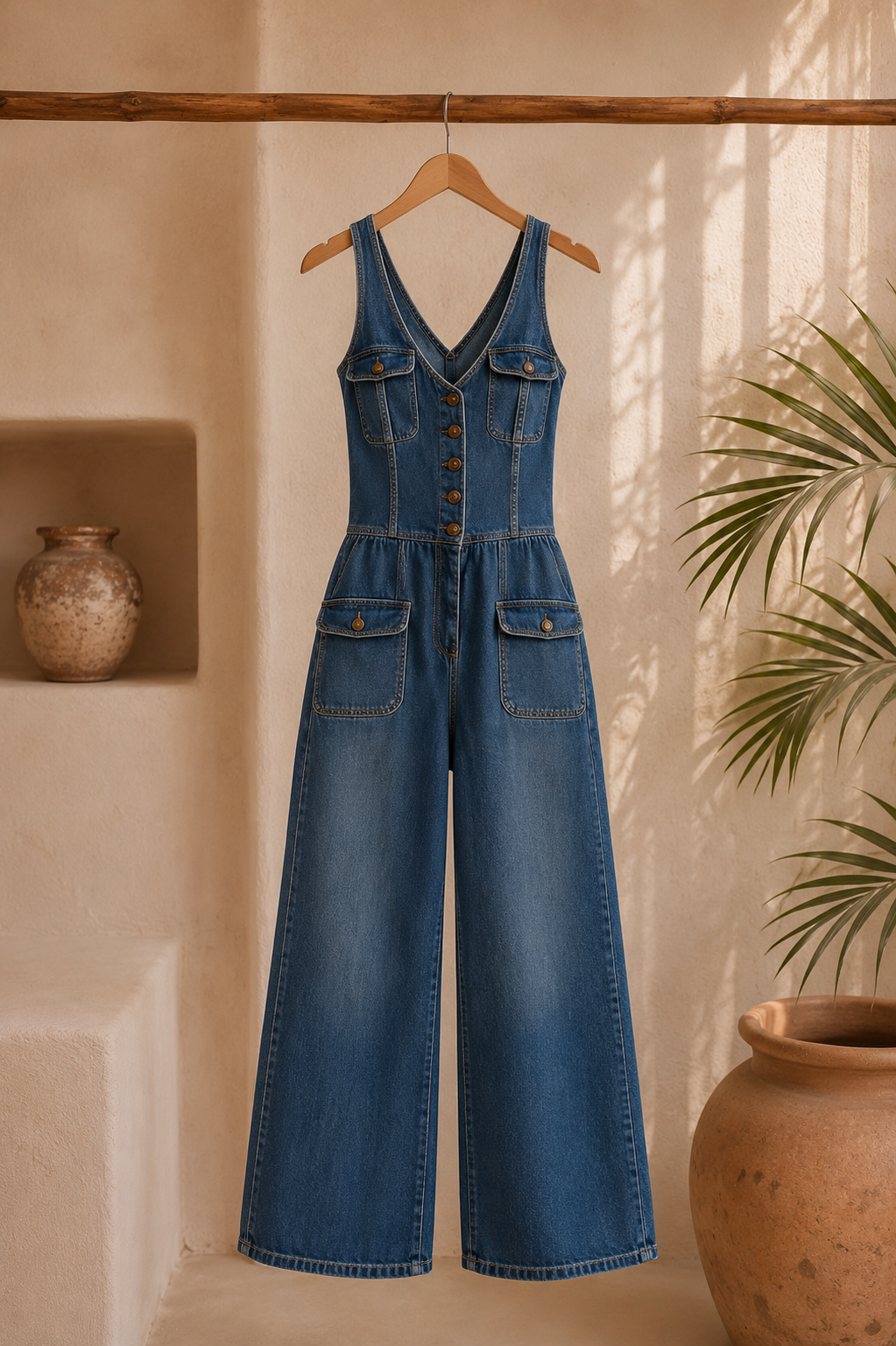 The Solstice Denim Jumpsuit