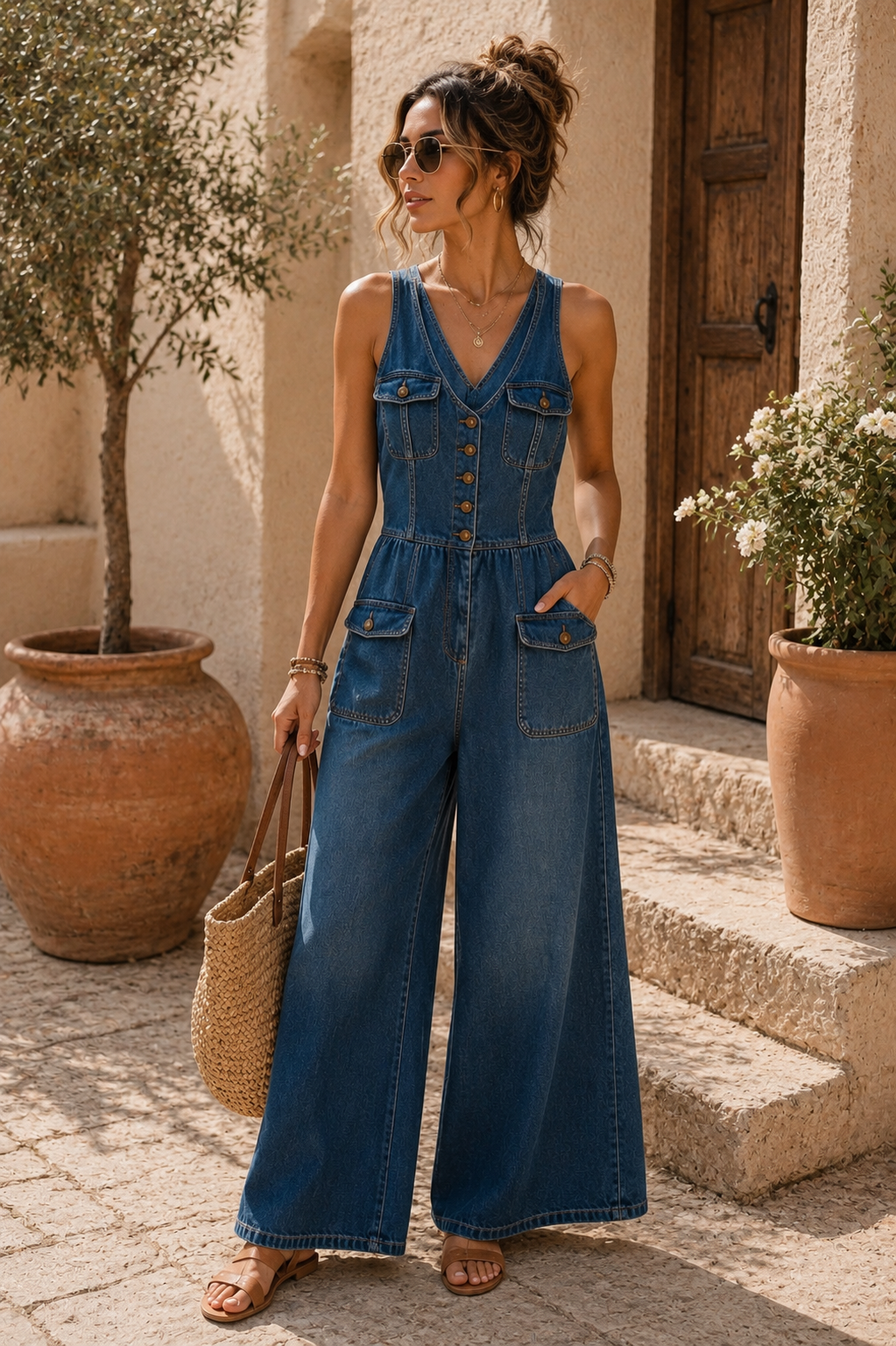 The Solstice Denim Jumpsuit