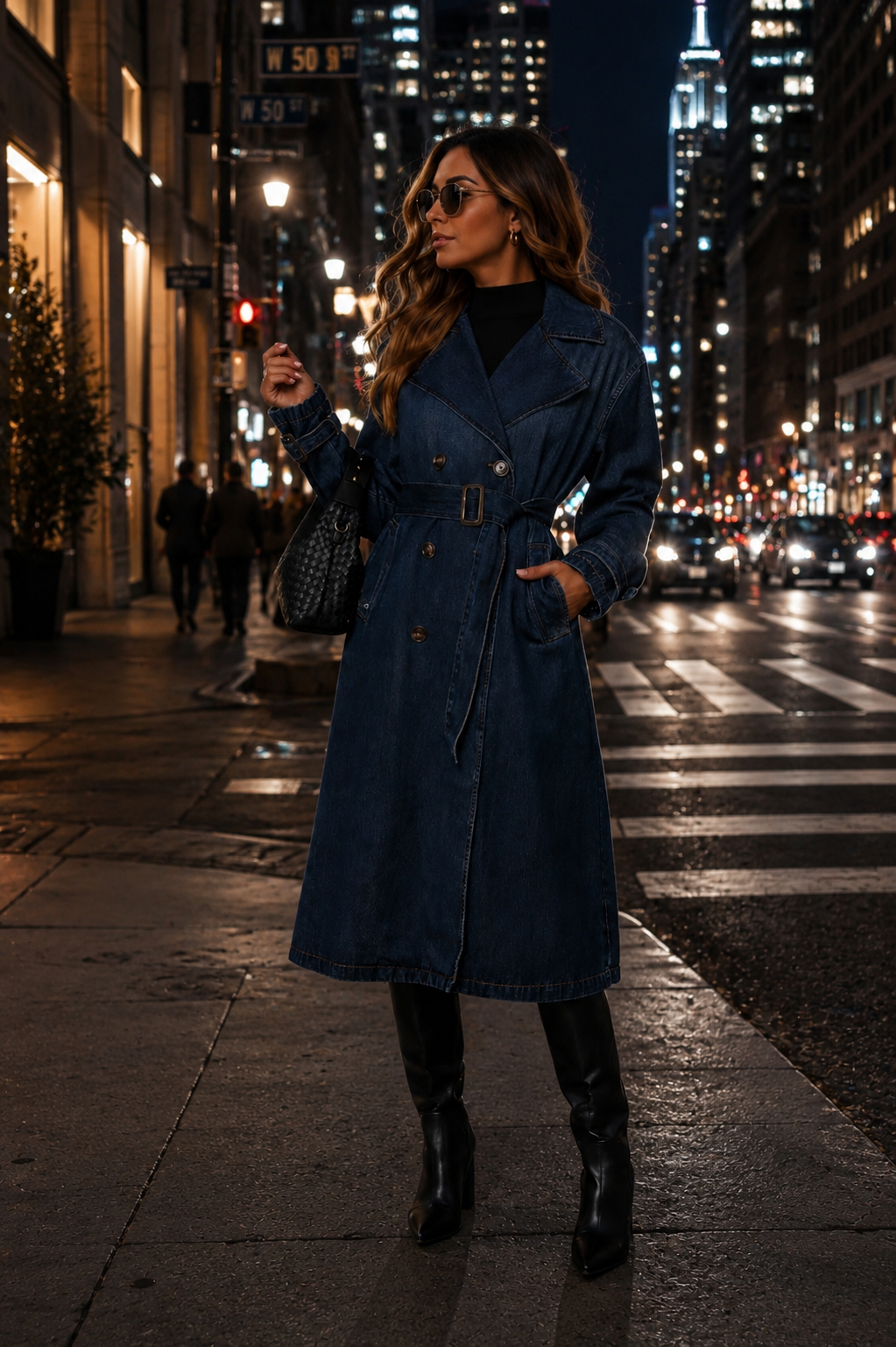 The After Dark Denim Trench